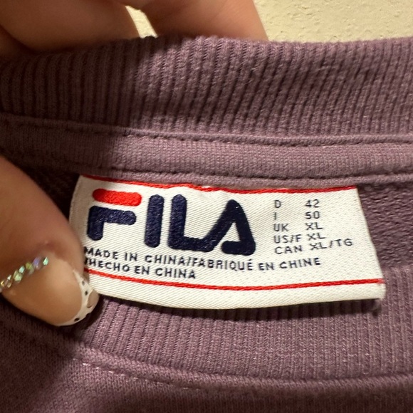 Fila Purple Crew Neck Sweater - Picture 2 of 3